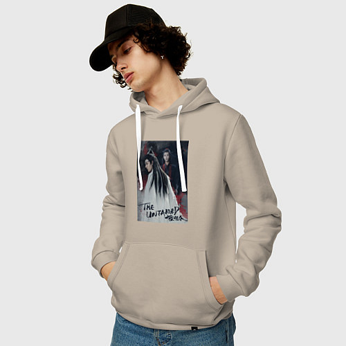 Мужская толстовка-худи Неукротимый / Миндальный – фото 3