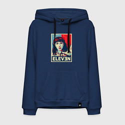 Толстовка-худи хлопковая мужская Stranger Things Eleven, цвет: тёмно-синий