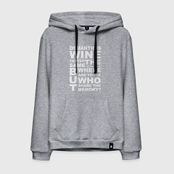 Толстовка-худи хлопковая мужская Чжун Ли Цитата OSMANTHUS WINE Genshin Impact, цвет: меланж