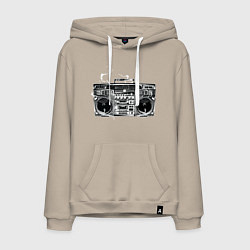 Толстовка-худи хлопковая мужская Wu-Tang Boombox, цвет: миндальный