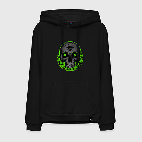 Мужская толстовка-худи SKULL TOXIC / Черный – фото 1