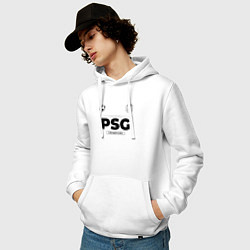 Толстовка-худи хлопковая мужская PSG Униформа Чемпионов, цвет: белый — фото 2