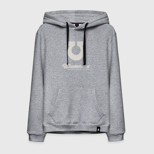 Мужская толстовка-худи Ультрамарины винтаж лого / Меланж – фото 1