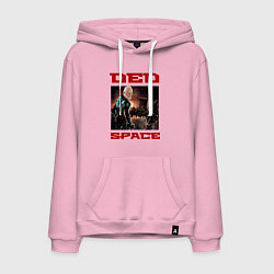 Толстовка-худи хлопковая мужская DED SPACE, цвет: светло-розовый
