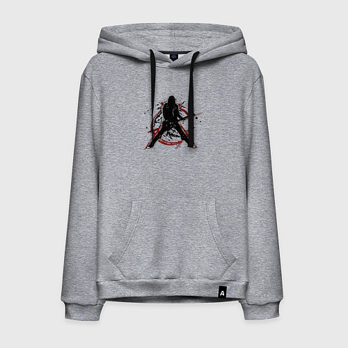 Мужская толстовка-худи Анархия панк / Меланж – фото 1