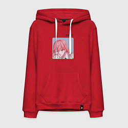 Толстовка-худи хлопковая мужская Anime girl DMFRT, цвет: красный