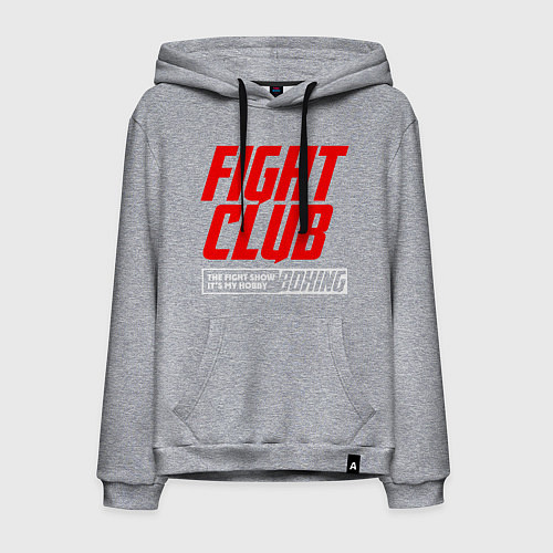 Мужская толстовка-худи Fight club boxing / Меланж – фото 1