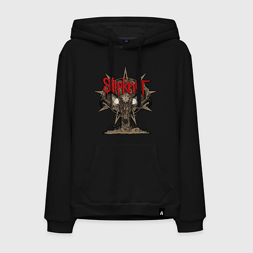 Мужская толстовка-худи Slipknot skull mushroom / Черный – фото 1