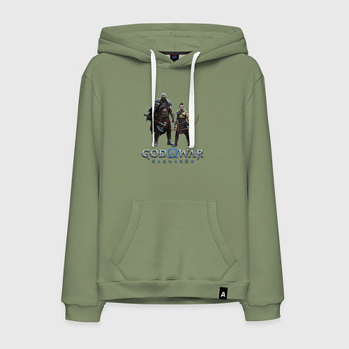 Мужская толстовка-худи Отец и сын GoW Ragnarok / Авокадо – фото 1
