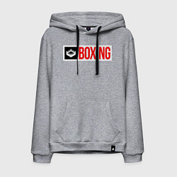 Толстовка-худи хлопковая мужская Ring of boxing, цвет: меланж