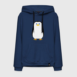 Толстовка-худи хлопковая мужская Красивый пингвин, цвет: тёмно-синий