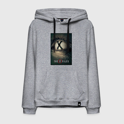 Мужская толстовка-худи X - Files poster / Меланж – фото 1