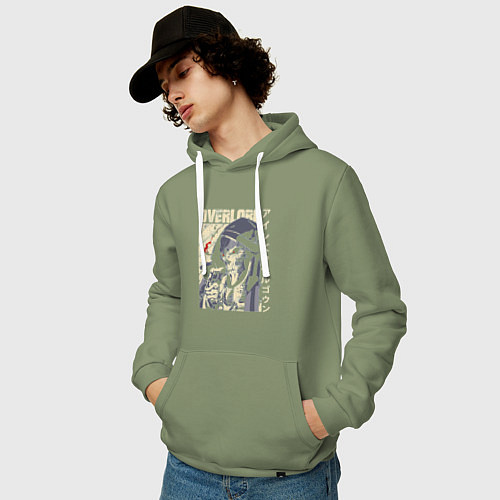 Мужская толстовка-худи Оверлорд Момонга / Авокадо – фото 3