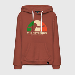Толстовка-худи хлопковая мужская The Notorious, цвет: кирпичный