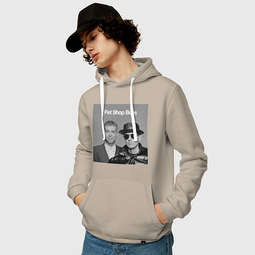 Мужская толстовка-худи Pet shop boys / Миндальный – фото 3