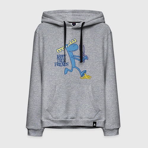 Мужская толстовка-худи Lumpy eyes / Меланж – фото 1