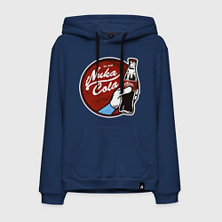 Толстовка-худи хлопковая мужская Nuka cola sticker, цвет: тёмно-синий