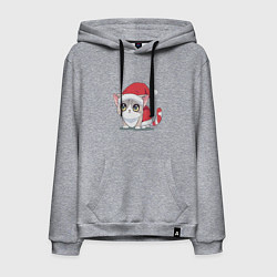 Толстовка-худи хлопковая мужская Я сам праздник, цвет: меланж