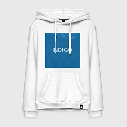 Толстовка-худи хлопковая мужская Indigo, цвет: белый
