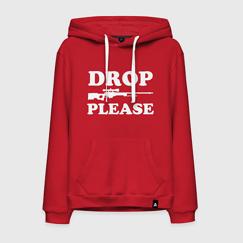 Мужская толстовка-худи Drop AWP Please / Красный – фото 1