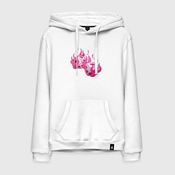 Толстовка-худи хлопковая мужская The game of love, цвет: белый