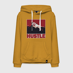 Толстовка-худи хлопковая мужская Rodman hustle, цвет: горчичный