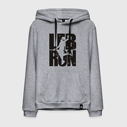 Толстовка-худи хлопковая мужская Lebron Dunk, цвет: меланж