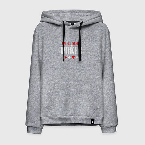 Мужская толстовка-худи Мировая серия покера / Меланж – фото 1