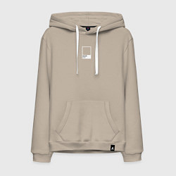 Толстовка-худи хлопковая мужская Pantone Best Color, цвет: миндальный