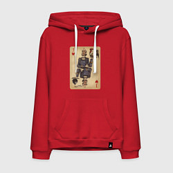 Толстовка-худи хлопковая мужская Fable III Джаспер, валет черви, цвет: красный
