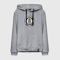 Толстовка-худи хлопковая мужская Juventus club, цвет: меланж