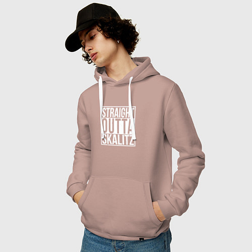 Мужская толстовка-худи Straight outta Skalitz / Пыльно-розовый – фото 3