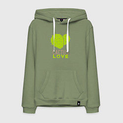 Толстовка-худи хлопковая мужская Cactus love, цвет: авокадо