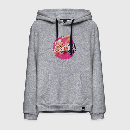 Мужская толстовка-худи Марго Робби Барби / Меланж – фото 1