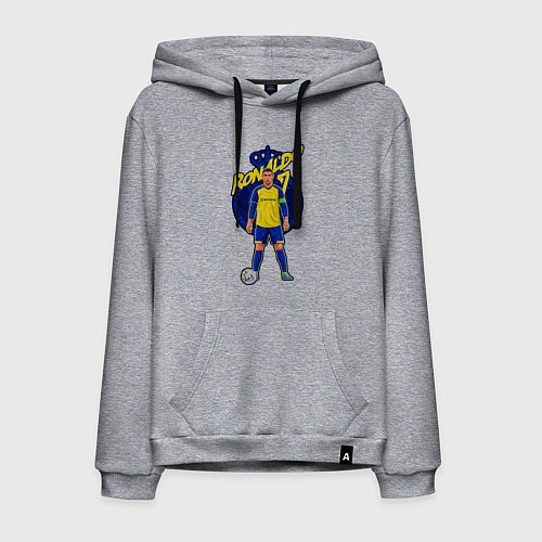 Мужская толстовка-худи Криштиану Роналду 7 Аль Наср / Меланж – фото 1