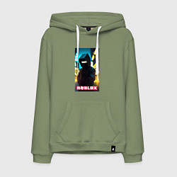 Толстовка-худи хлопковая мужская Roblox cyberpunk, цвет: авокадо