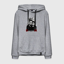 Толстовка-худи хлопковая мужская Depeche Mode - Dave Gahan and Martin Gore, цвет: меланж