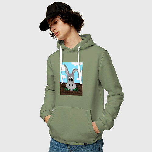 Мужская толстовка-худи Cartoon ослик Иа / Авокадо – фото 3