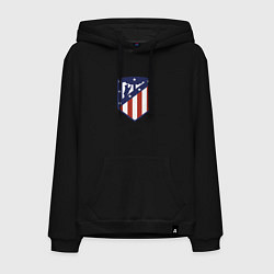 Толстовка-худи хлопковая мужская Atletico Madrid FC, цвет: черный