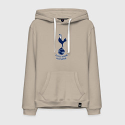 Толстовка-худи хлопковая мужская Tottenham Hotspur fc sport, цвет: миндальный