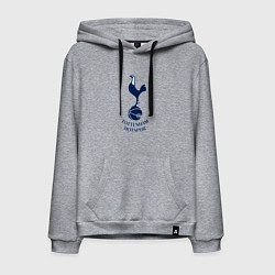 Толстовка-худи хлопковая мужская Tottenham Hotspur fc sport, цвет: меланж