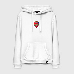 Толстовка-худи хлопковая мужская Arsenal fc sport club, цвет: белый