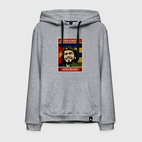 Мужская толстовка-худи Родина или смерть / Меланж – фото 1