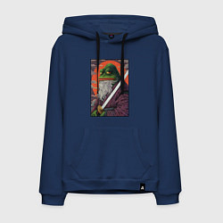 Толстовка-худи хлопковая мужская Pepe samurai, цвет: тёмно-синий