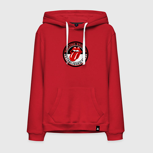 Мужская толстовка-худи Rolling Stones established 1962 / Красный – фото 1