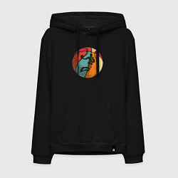Толстовка-худи хлопковая мужская Air dunk, цвет: черный