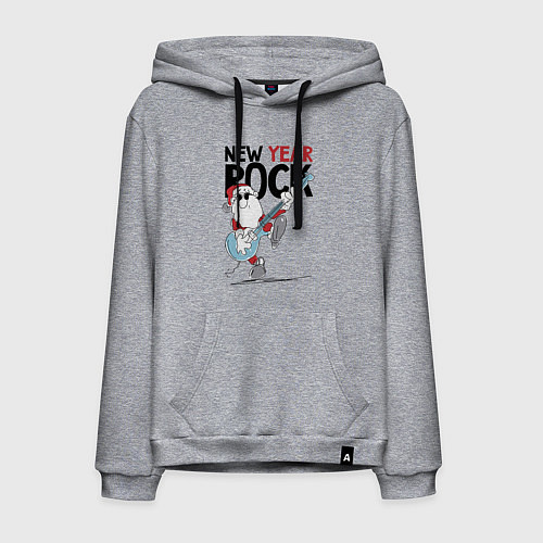 Мужская толстовка-худи New year - rock / Меланж – фото 1