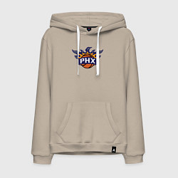 Толстовка-худи хлопковая мужская Phoenix Suns fire, цвет: миндальный