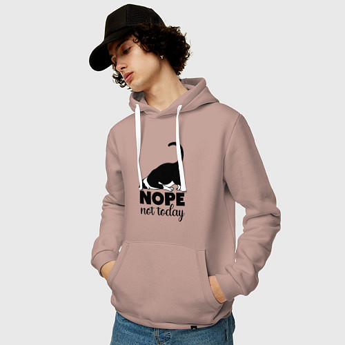 Мужская толстовка-худи Nope - not today / Пыльно-розовый – фото 3