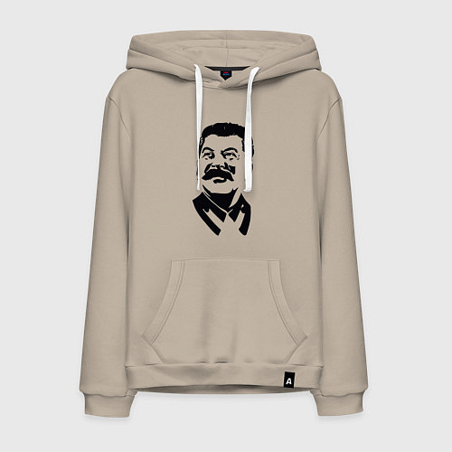 Мужская толстовка-худи Образ Сталина / Миндальный – фото 1